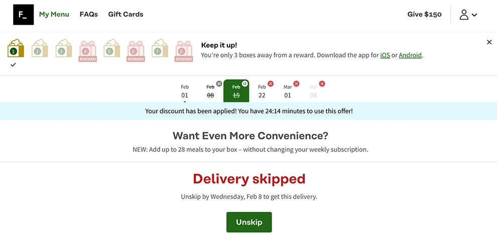cancel factor meal subscription