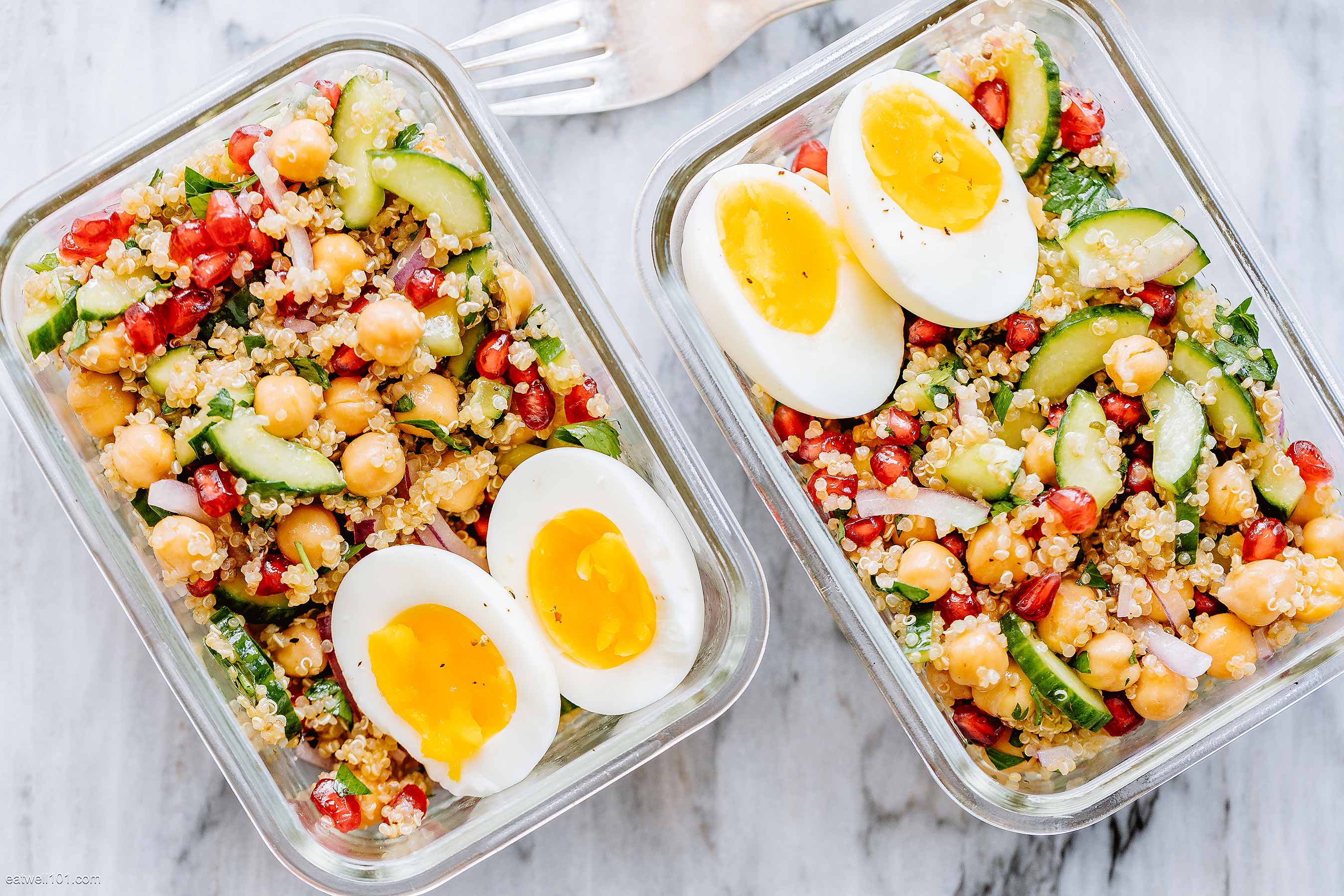 meal prep with quinoa