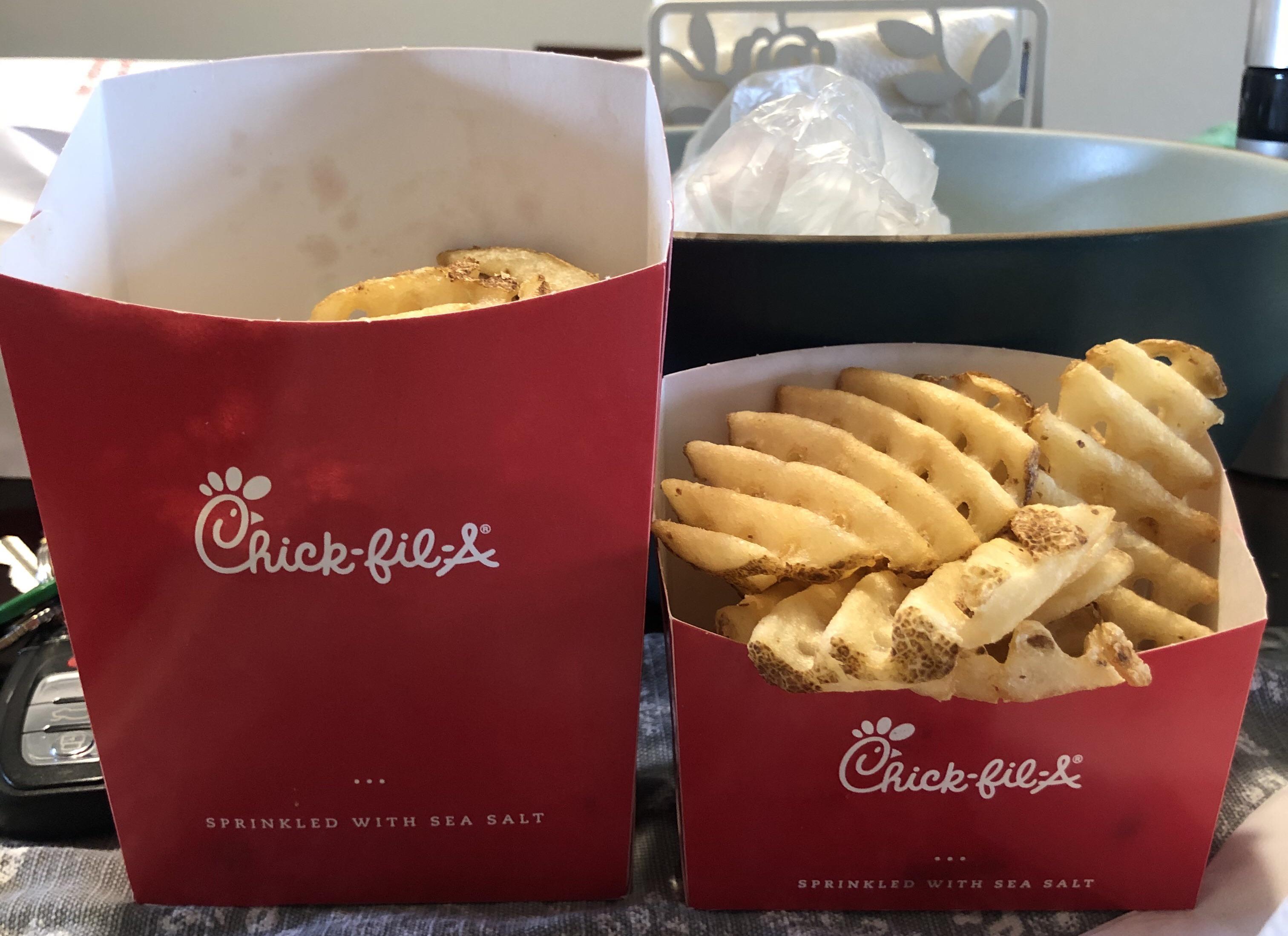 what size fry comes with chick fil a meal
