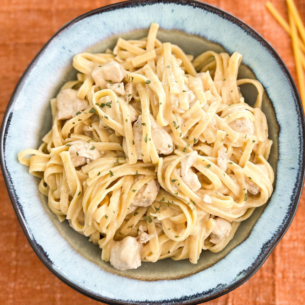 chicken fettuccine alfredo recipe with jar sauce