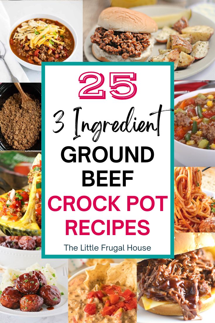 3 ingredient hamburger crockpot meals