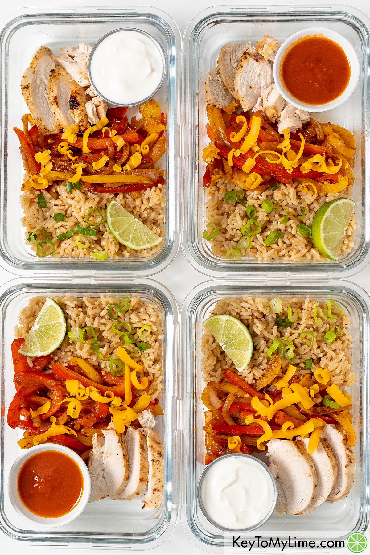 chicken fajita bake meal prep