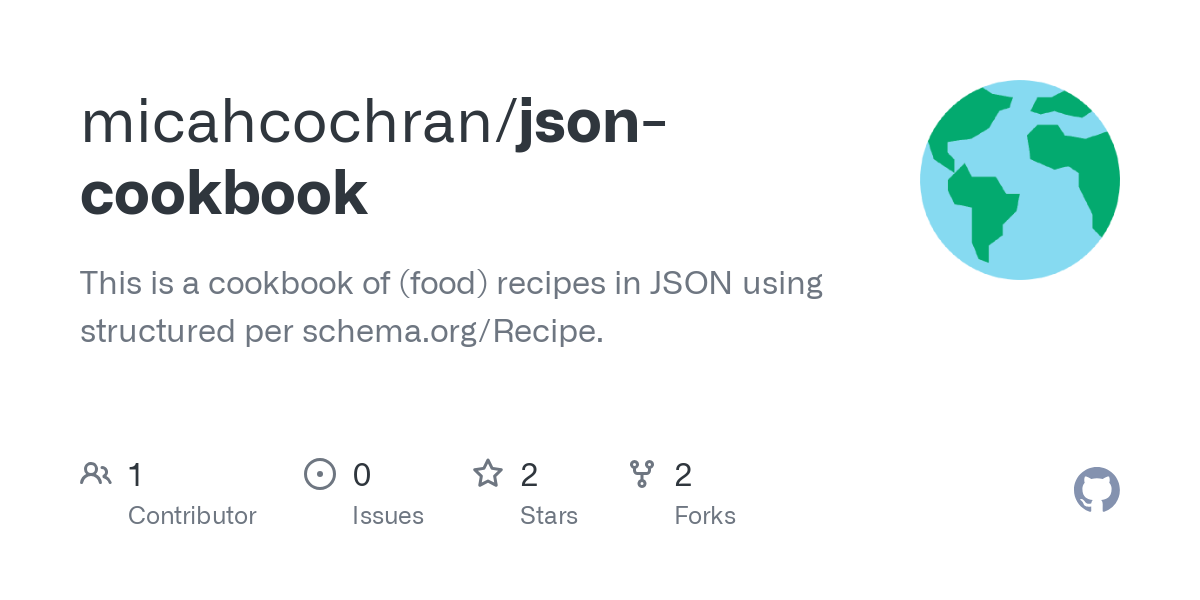 recipe database json archive.org