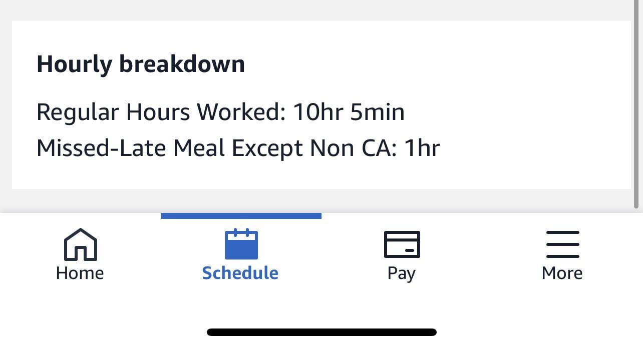 missed-late meal except non ca