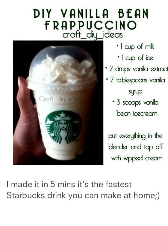 starbucks vanilla frappuccino recipe