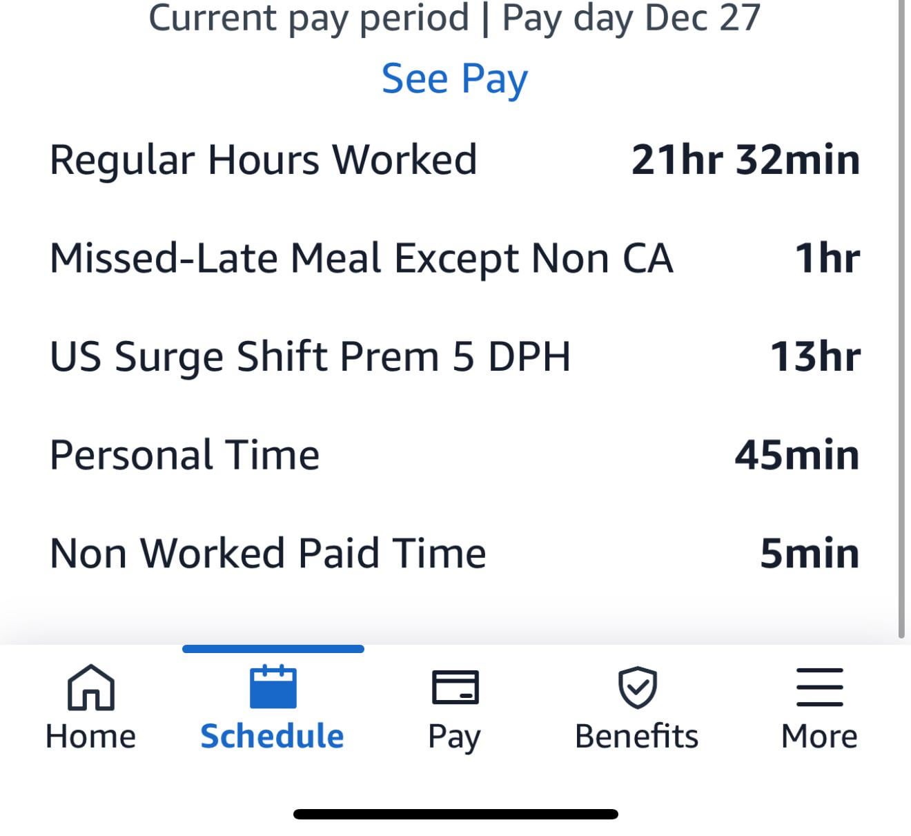 missed-late meal except non ca