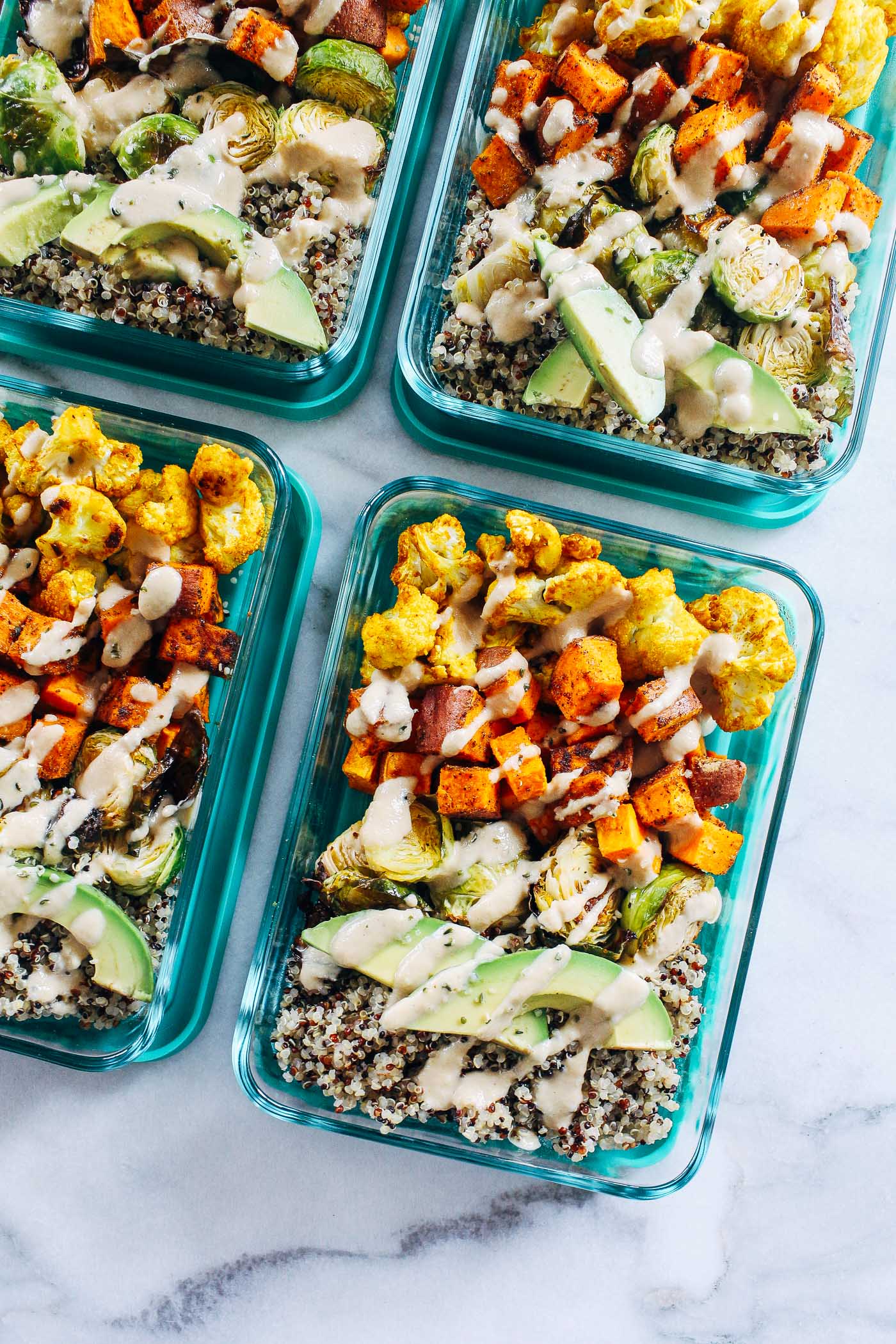 meal prep with quinoa