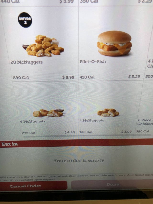 how much is a 10 piece mcnugget meal large