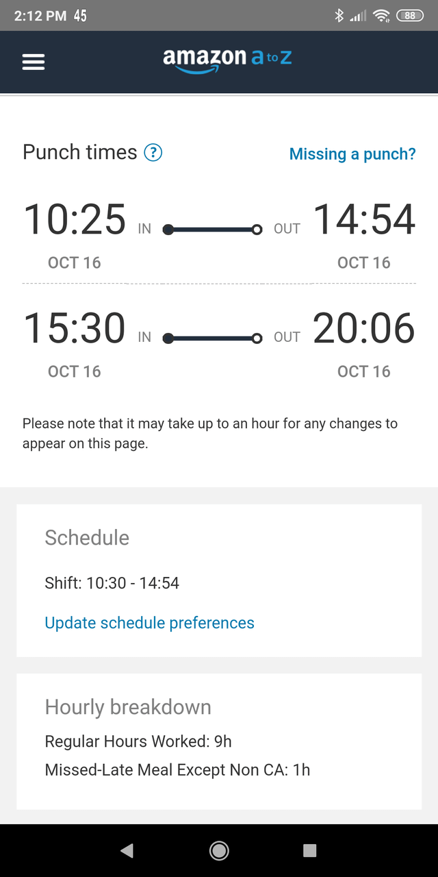 missed-late meal except non ca