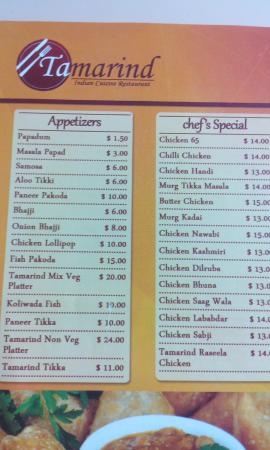tamarind indian cuisine winter park menu