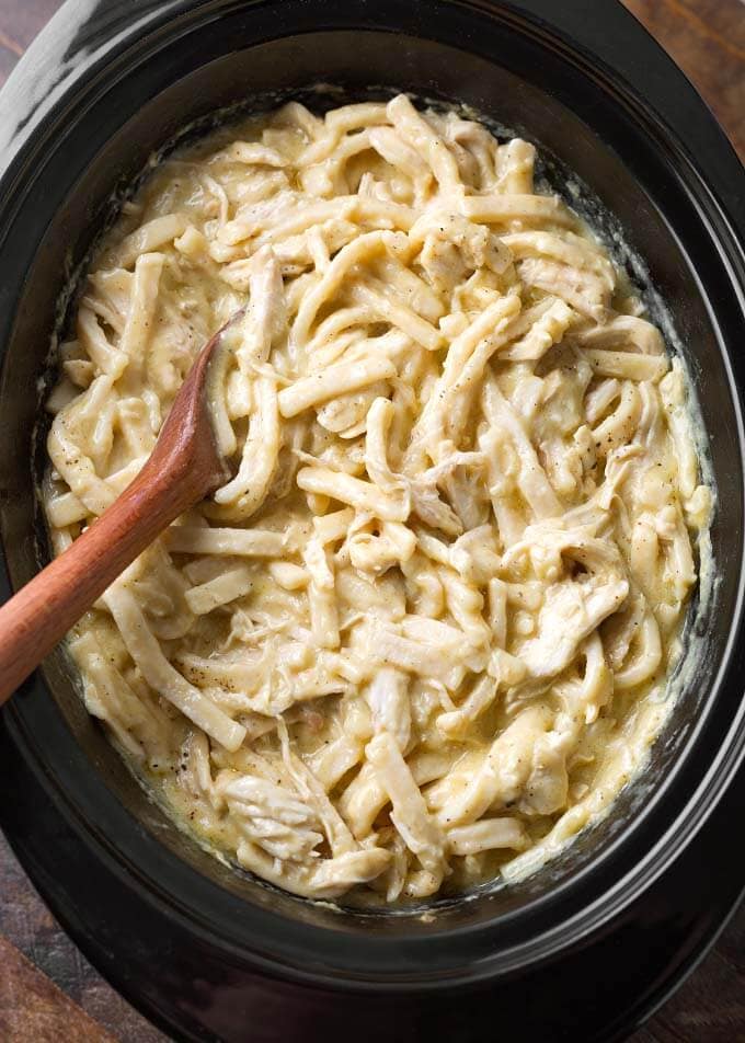 slow cooker chicken and noodles recipe