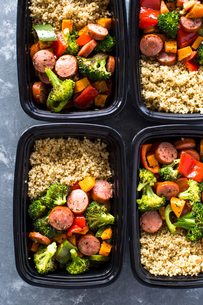 meal prep with quinoa