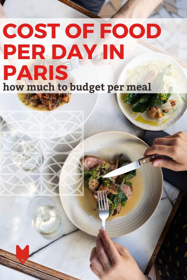 average meal price in paris