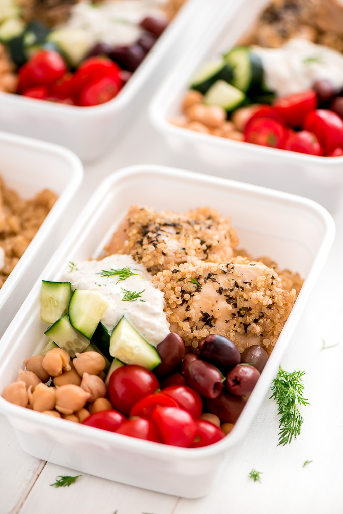 meal prep with quinoa