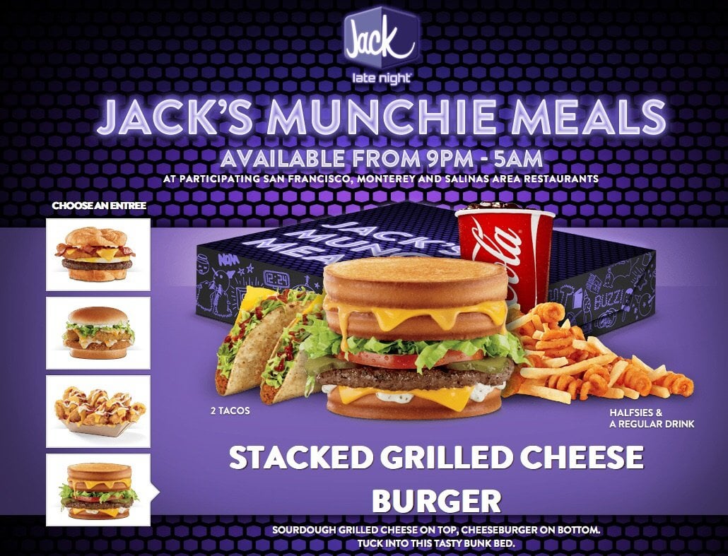 stacked grilled cheeseburger munchie meal