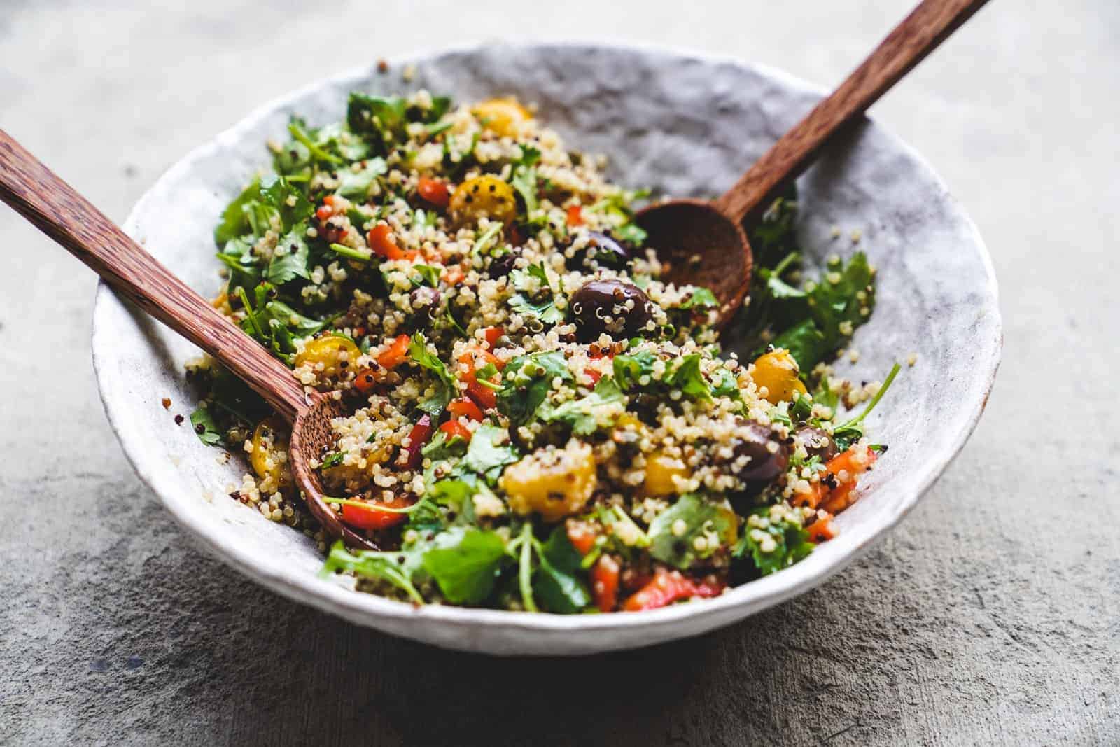 meal prep with quinoa