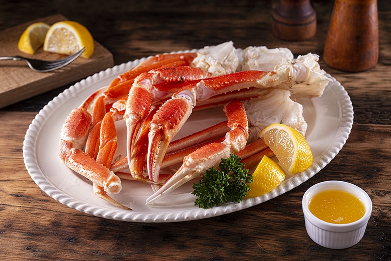 snow crab legs meal