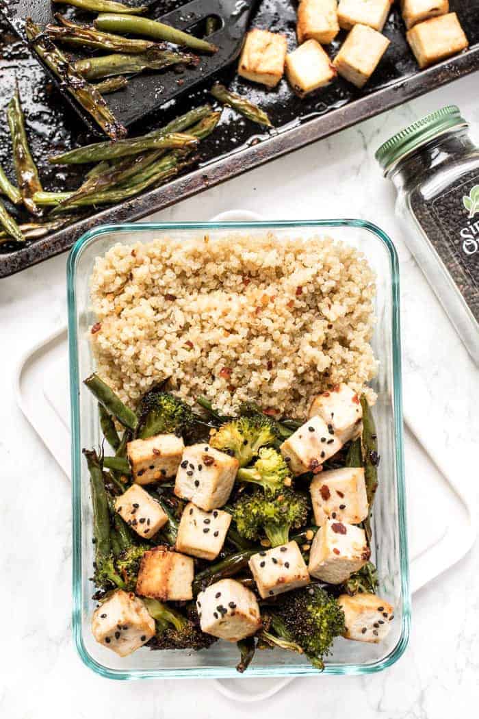 meal prep with quinoa