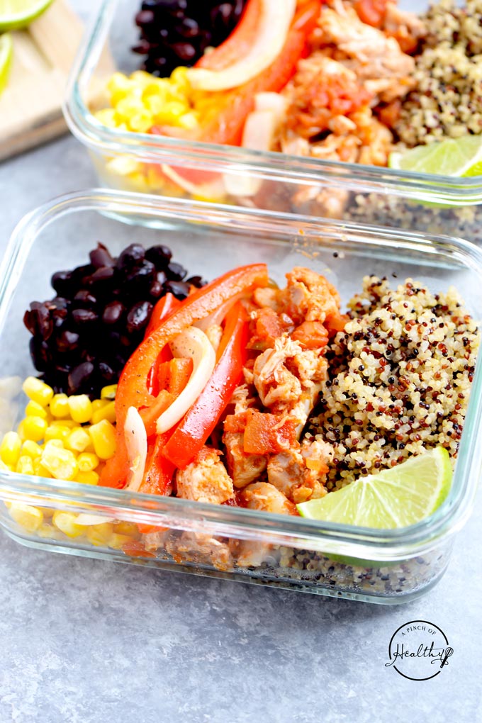 meal prep with quinoa