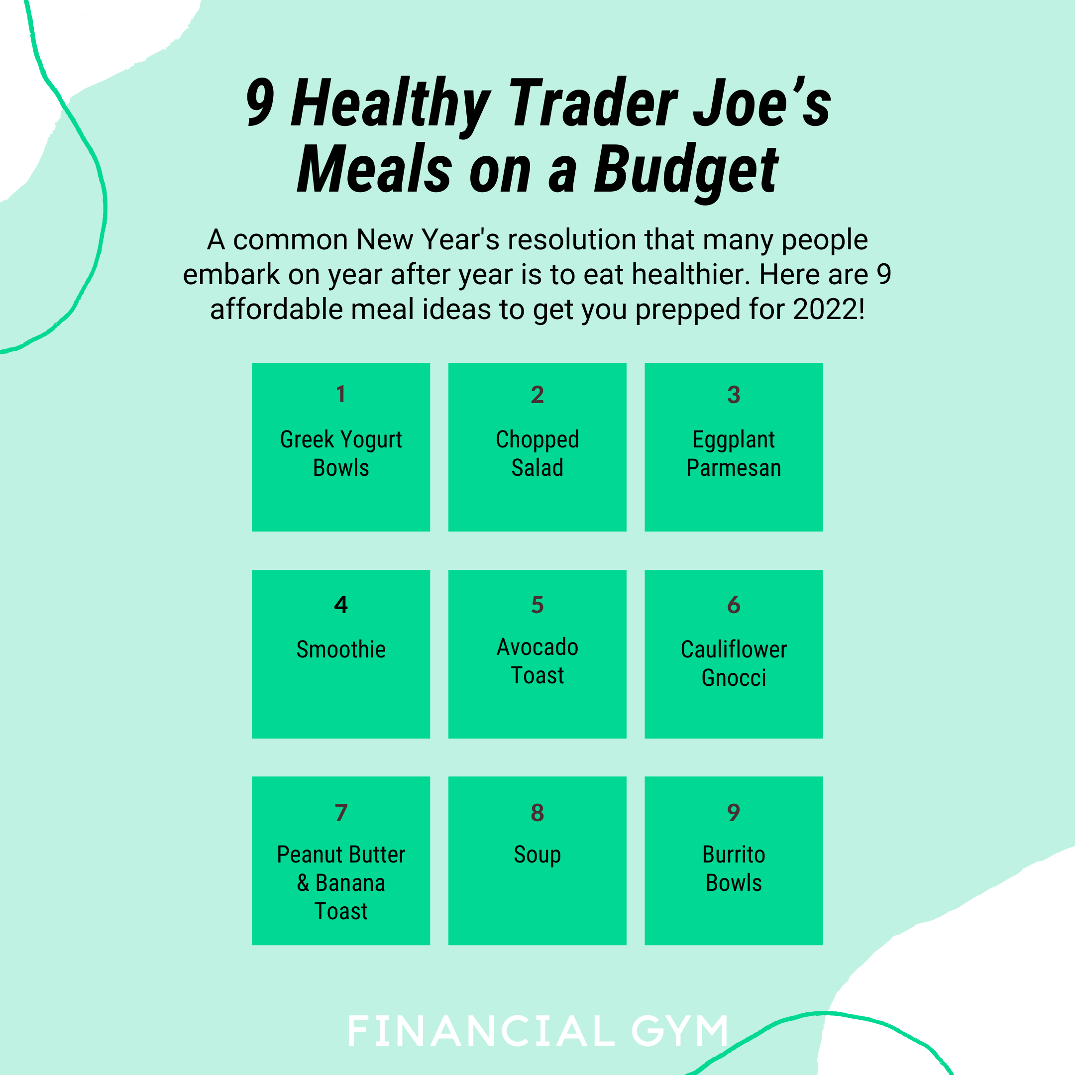 trader joe's budget meal plan