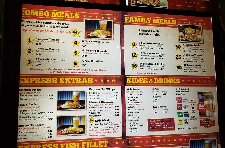 chicken express meals