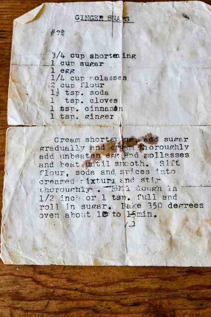 old fashioned ginger snaps recipe