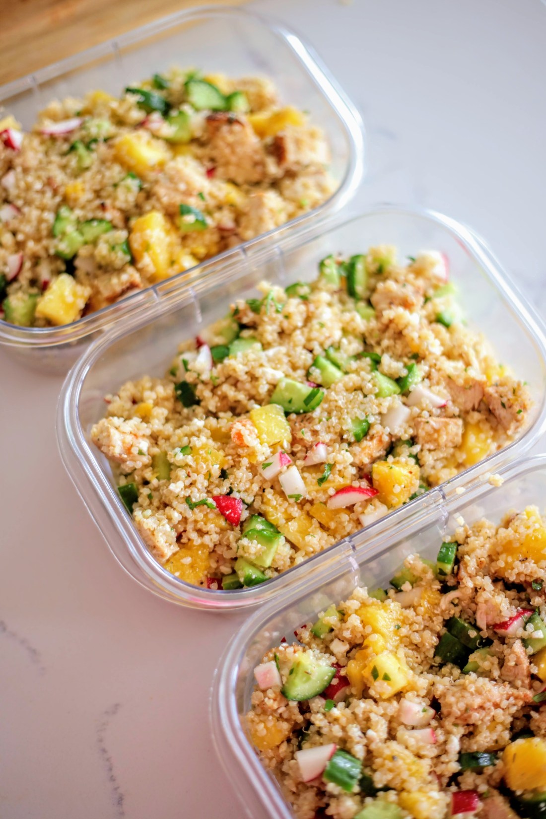 meal prep with quinoa