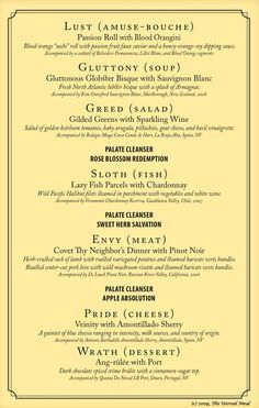 7 course meal