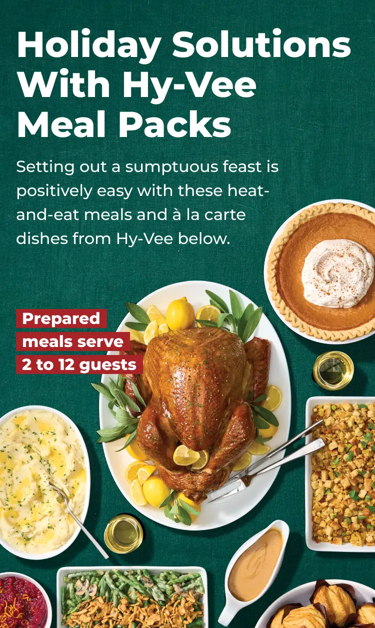 hy vee holiday meals 2024