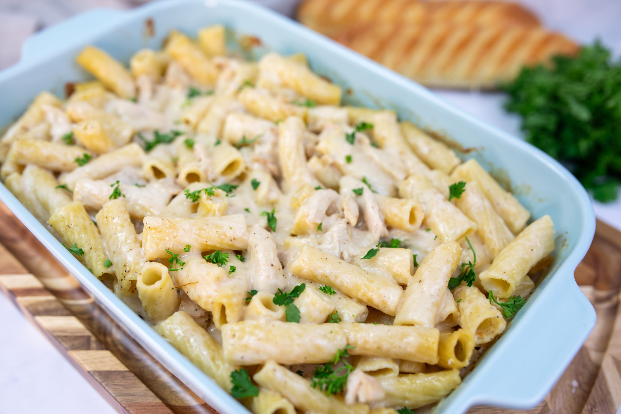 chicken fettuccine alfredo freezer meal