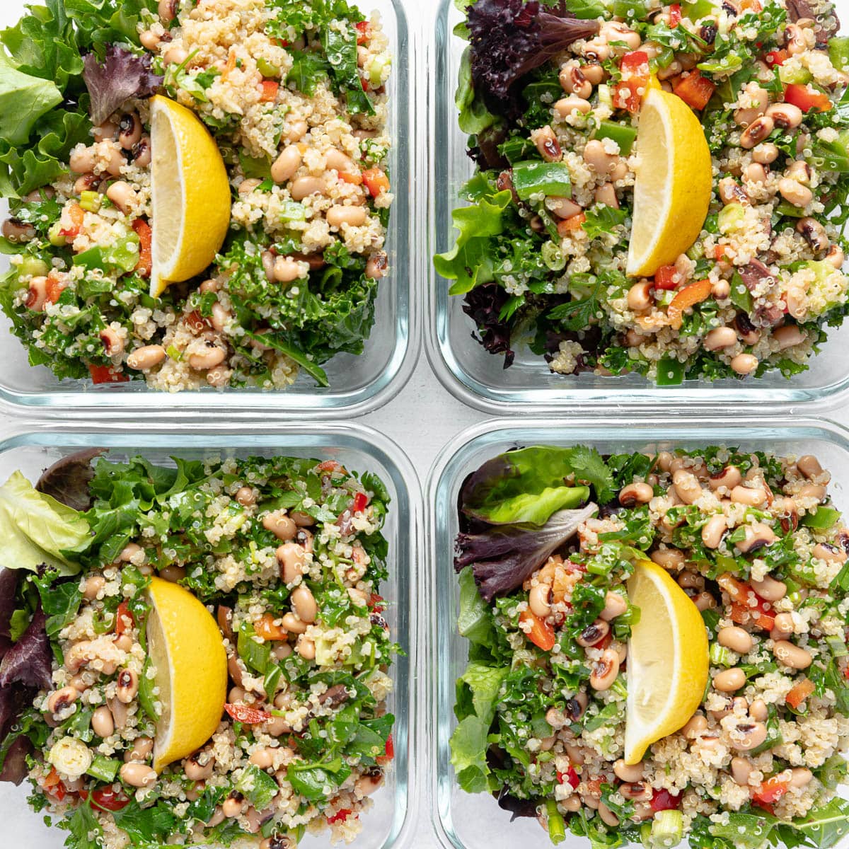 meal prep with quinoa