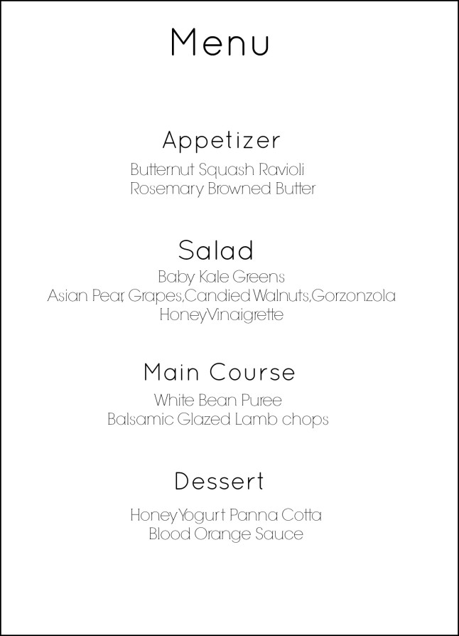 four course meal ideas