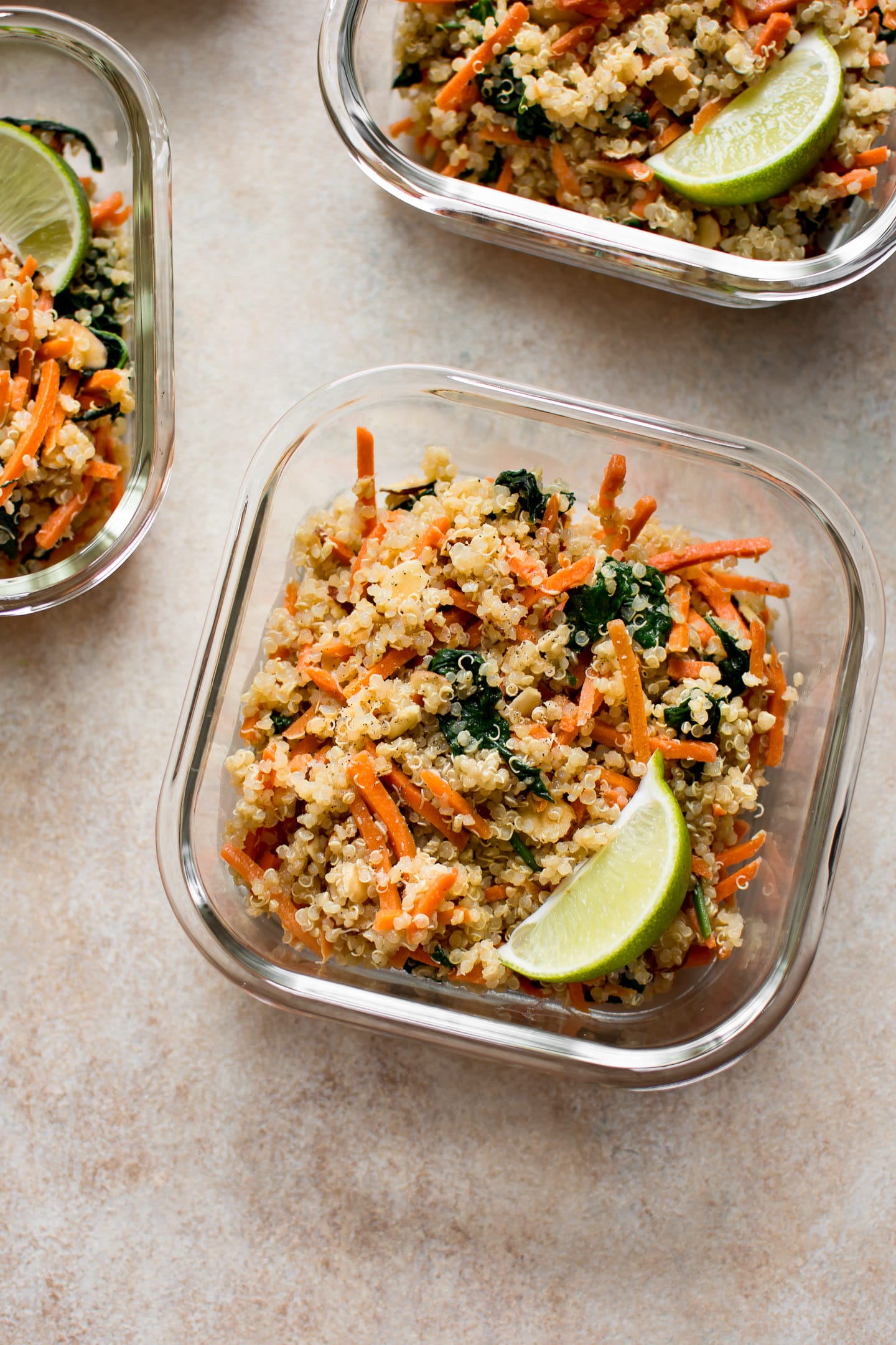 meal prep with quinoa
