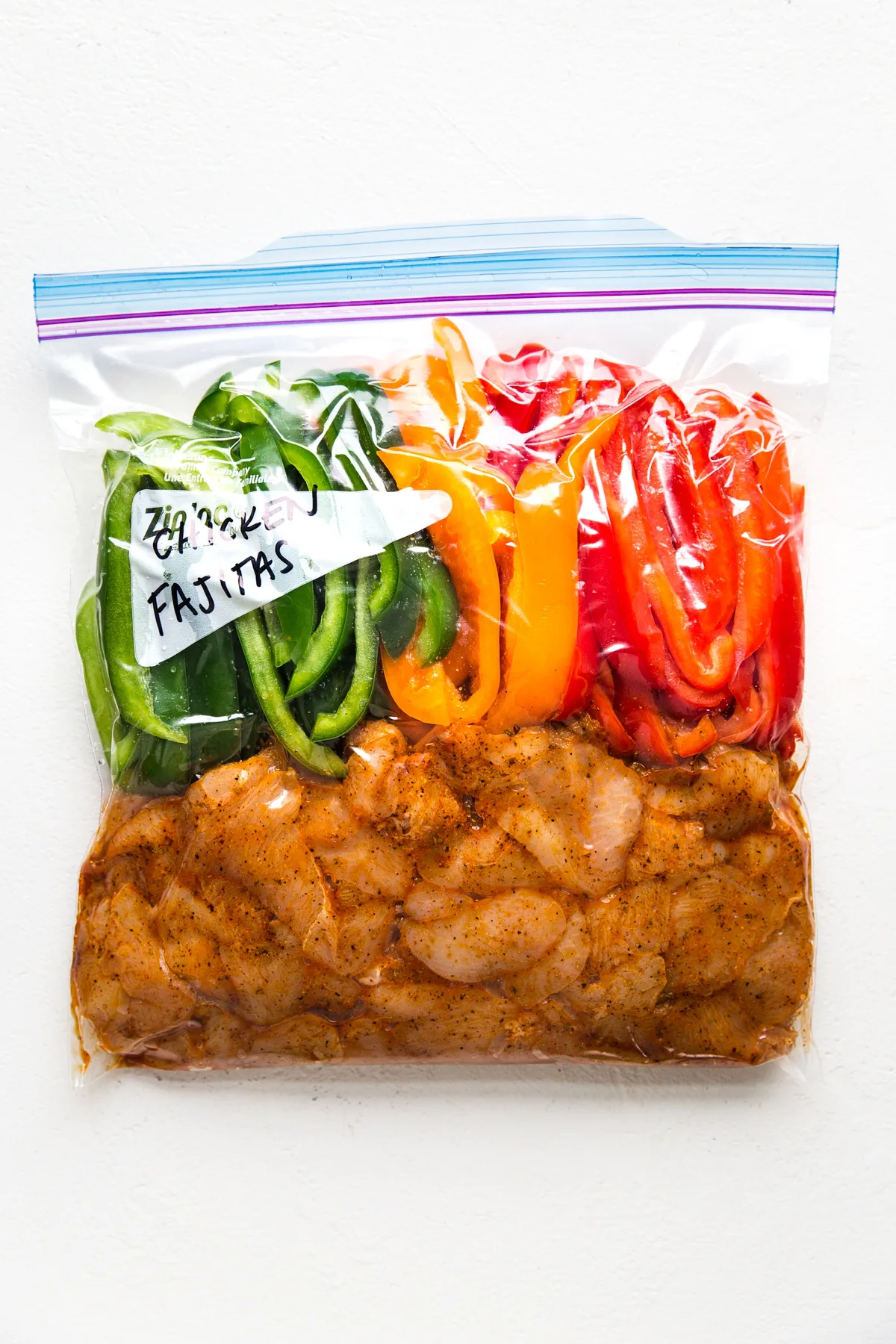 chicken fajita freezer meal