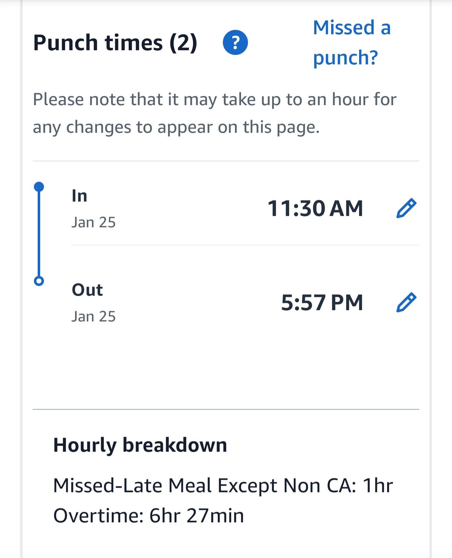 missed-late meal except non ca