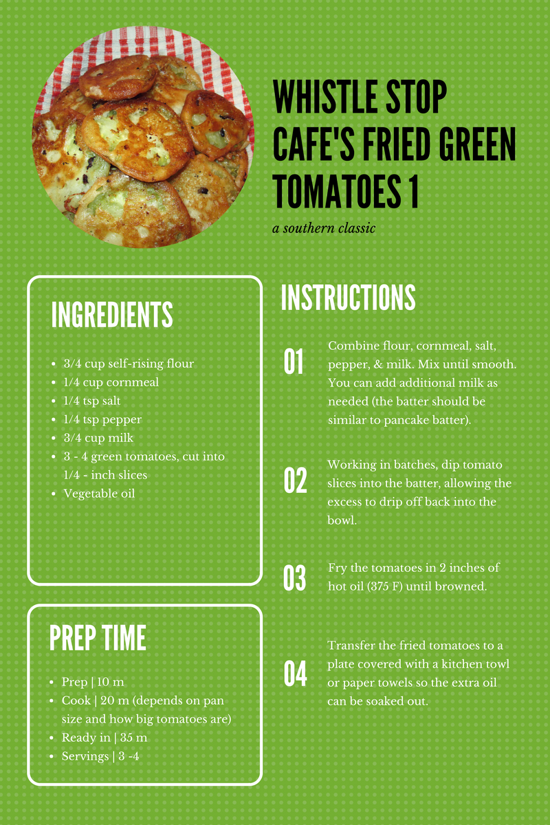 whistle stop cafe fried green tomatoes recipe