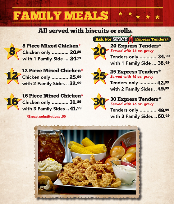 chicken express meals