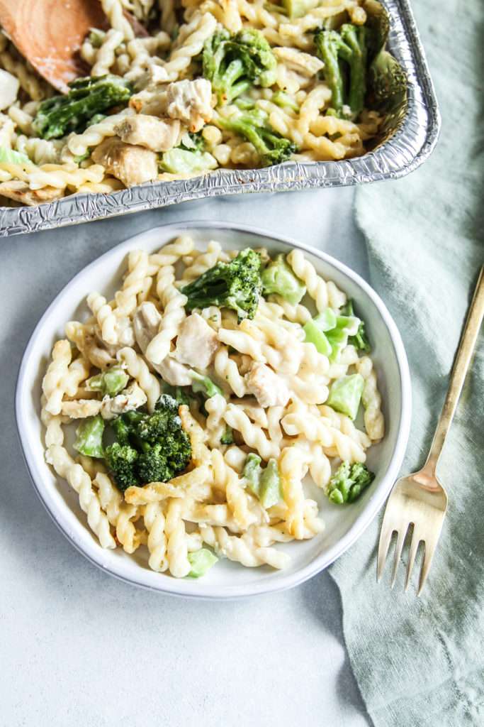 chicken fettuccine alfredo freezer meal