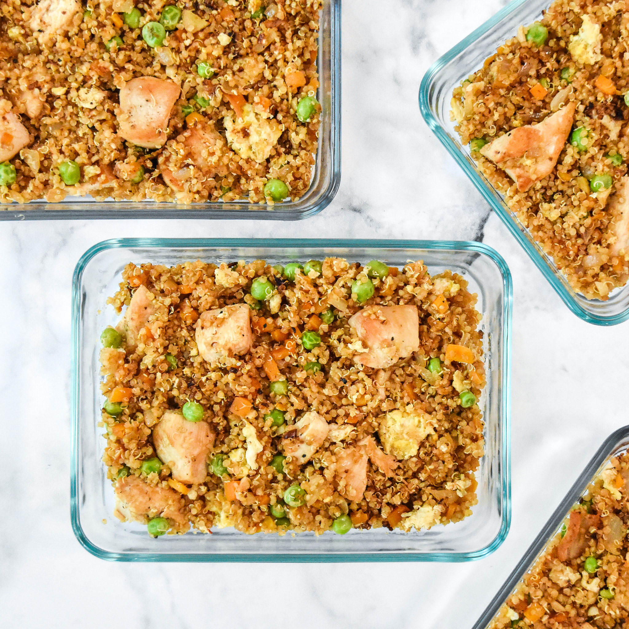 meal prep with quinoa