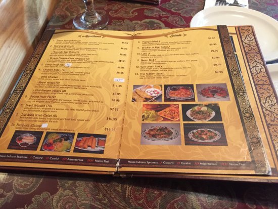 siam cuisine menu