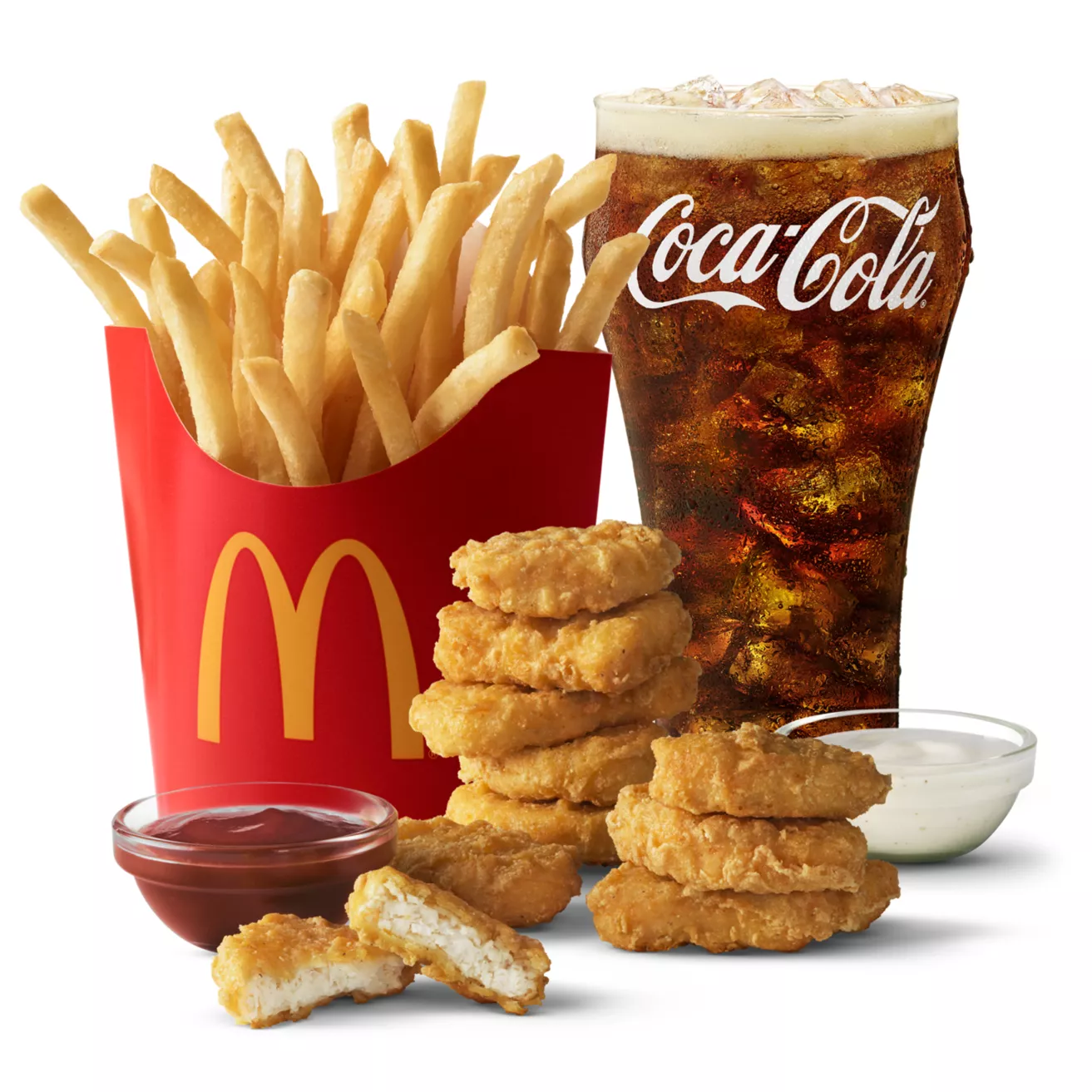 how much is a 10 piece mcnugget meal large