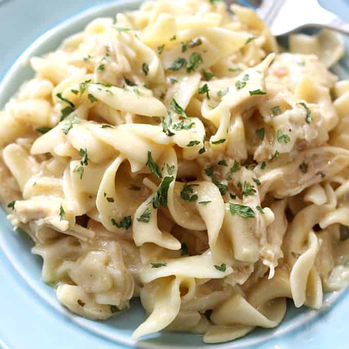 slow cooker chicken and noodles recipe