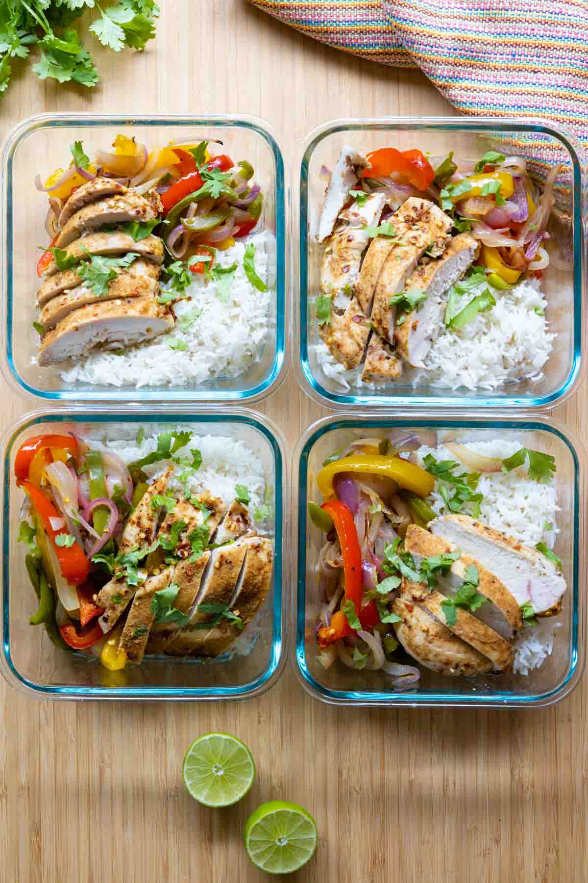 chicken fajita bake meal prep