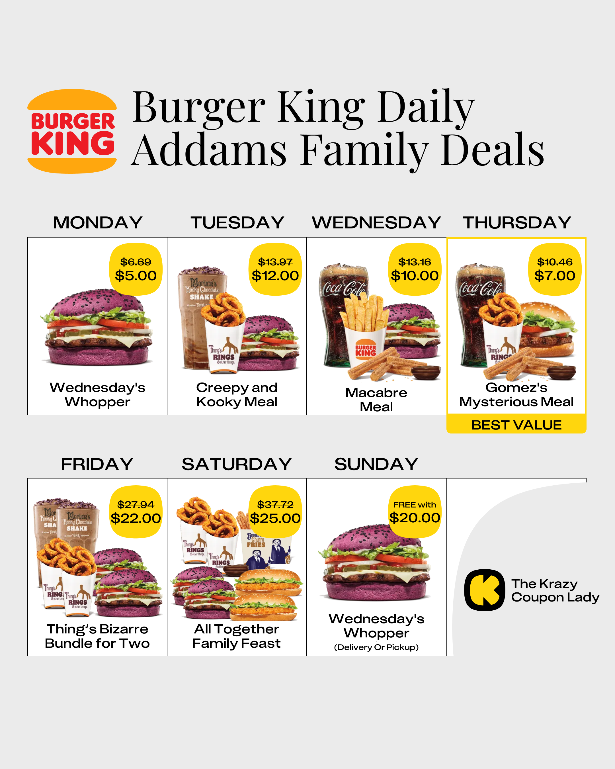 addams family meal price