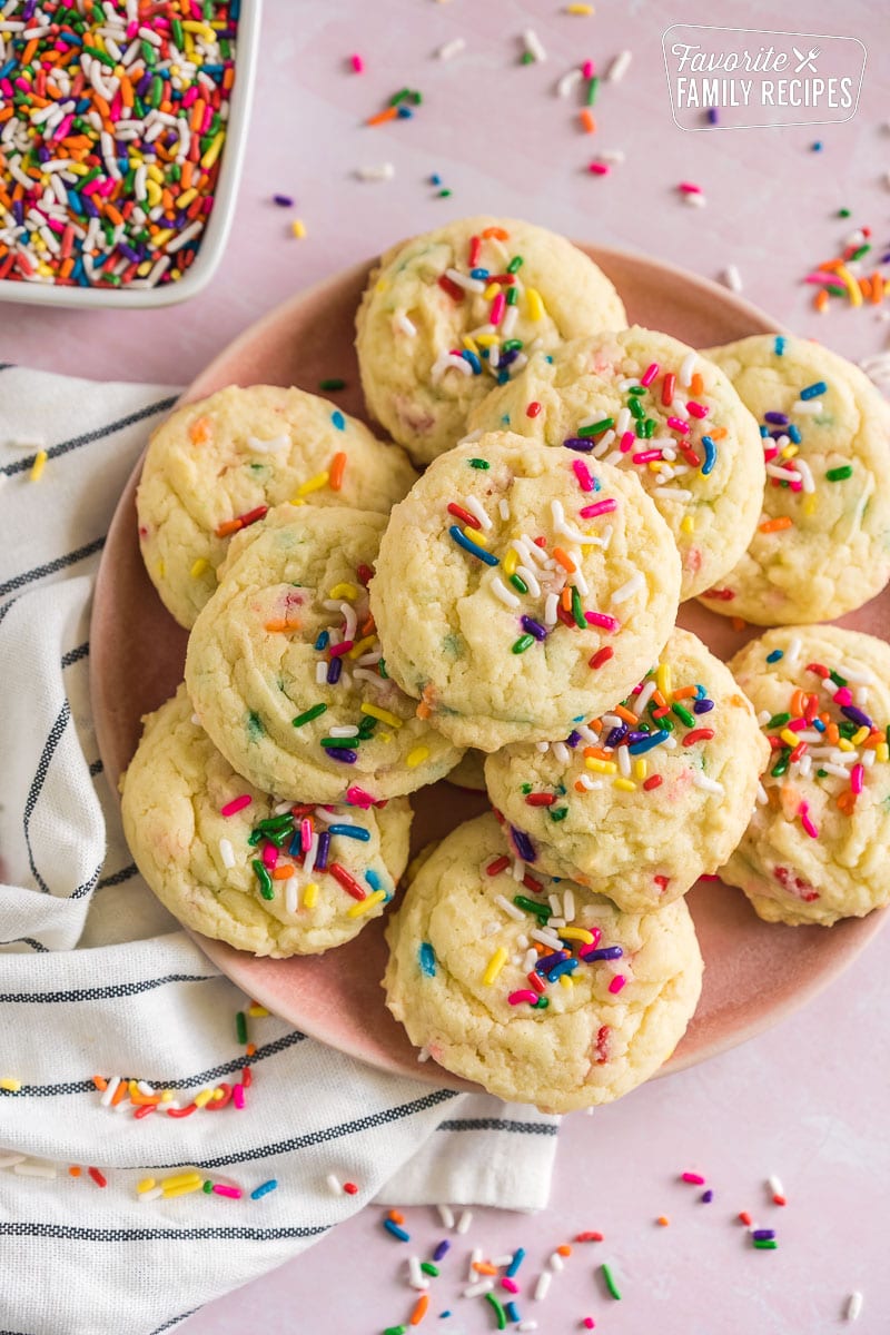 funfetti cookies recipe with cake mix