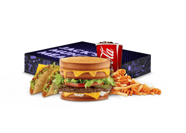 stacked grilled cheeseburger munchie meal