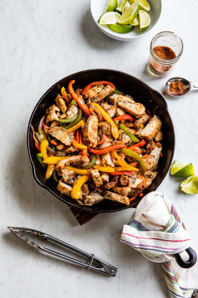 chicken fajita bowls meal prep