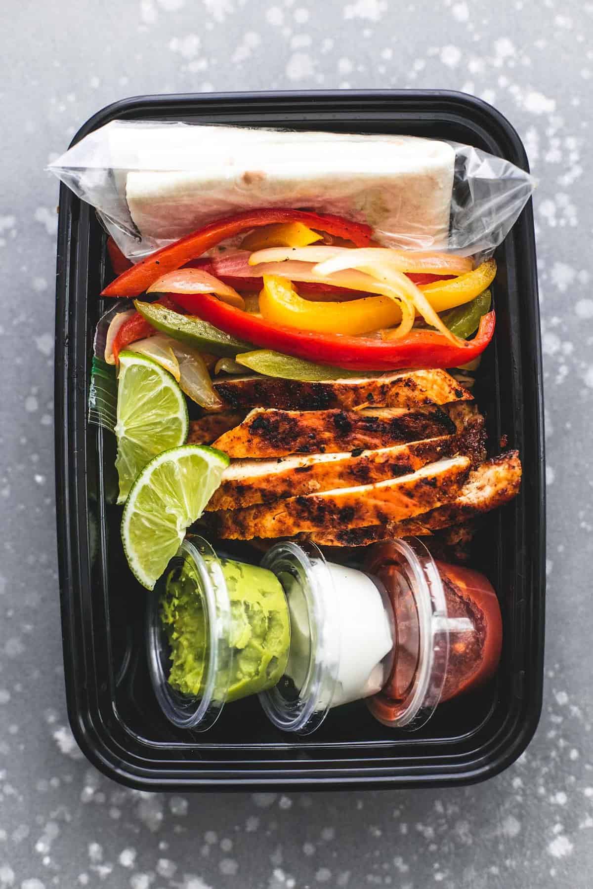 chicken fajita bake meal prep