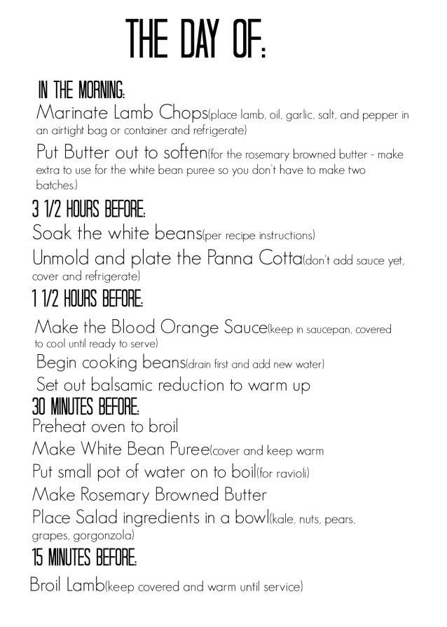 four course meal ideas