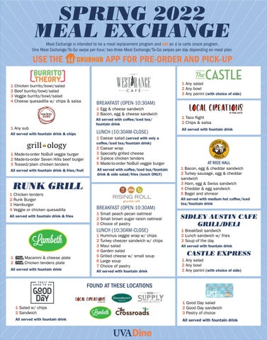 uva dining meal plans